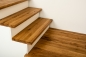 Preview: Stair tread Solid Oak Hardwood , Rustic grade, 40 mm, brushed natural oiled